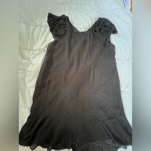 J Crew factory black Swiss dot dress size 20